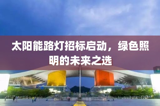 太阳能路灯招标启动，绿色照明的未来之选