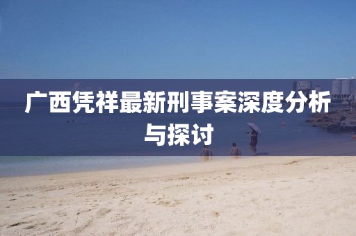 广西凭祥最新刑事案深度分析与探讨