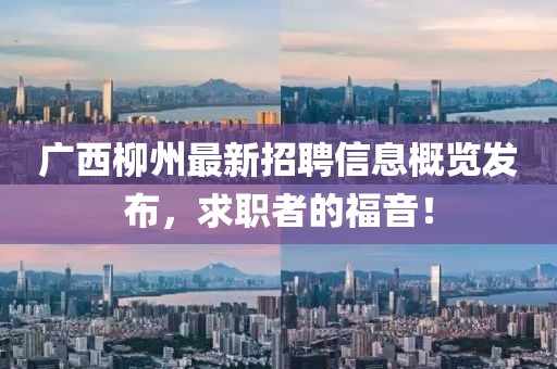 广西柳州最新招聘信息概览发布，求职者的福音！