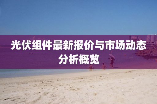 光伏组件最新报价与市场动态分析概览