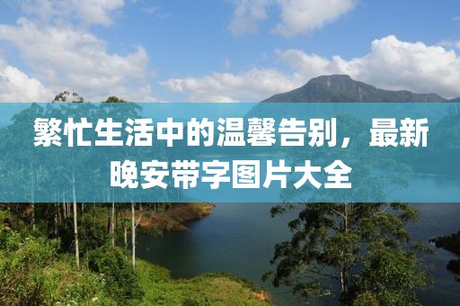 繁忙生活中的温馨告别，最新晚安带字图片大全