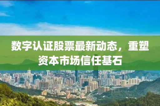 数字认证股票最新动态，重塑资本市场信任基石