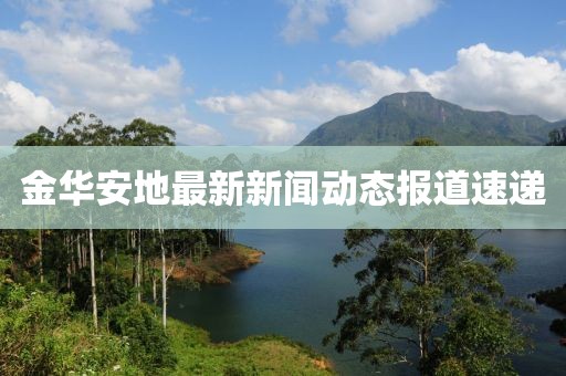 金华安地最新新闻动态报道速递