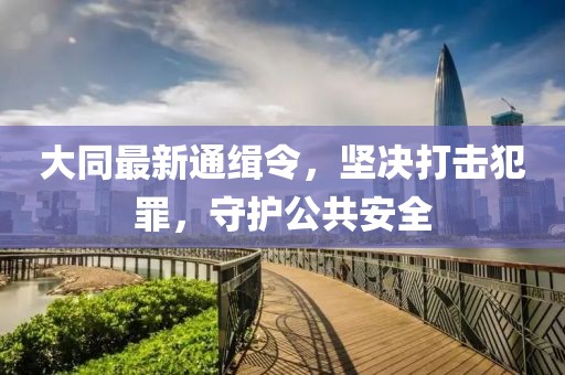 大同最新通缉令，坚决打击犯罪，守护公共安全