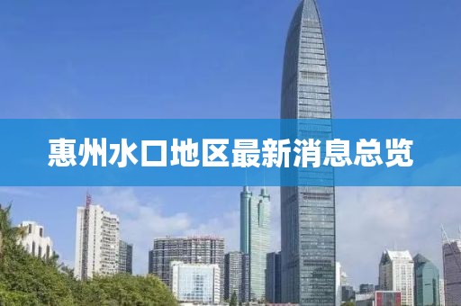 惠州水口地区最新消息总览