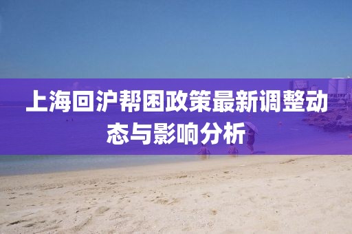 上海回沪帮困政策最新调整动态与影响分析