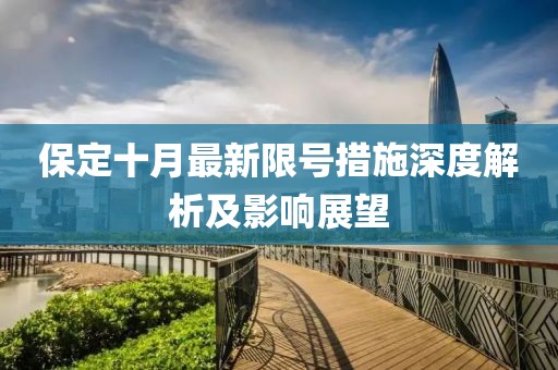 保定十月最新限号措施深度解析及影响展望