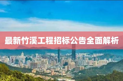 最新竹溪工程招标公告全面解析
