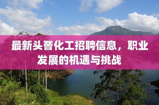 最新头罾化工招聘信息，职业发展的机遇与挑战