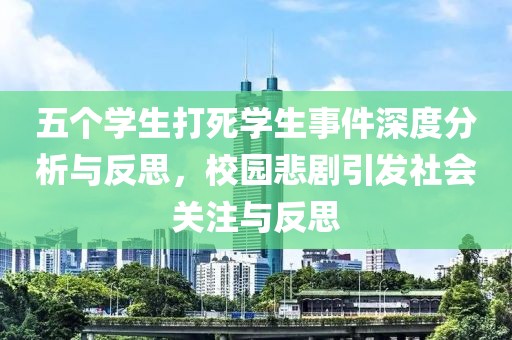 五个学生打死学生事件深度分析与反思，校园悲剧引发社会关注与反思