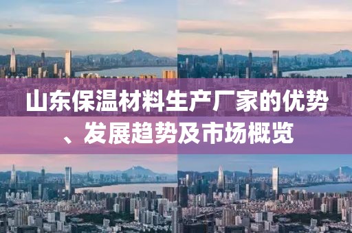 山东保温材料生产厂家的优势、发展趋势及市场概览