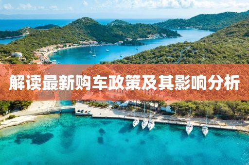 解读最新购车政策及其影响分析
