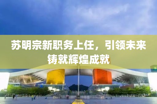 苏明宗新职务上任，引领未来铸就辉煌成就