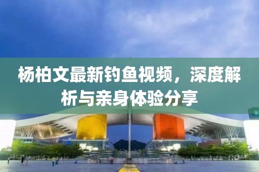 杨柏文最新钓鱼视频，深度解析与亲身体验分享