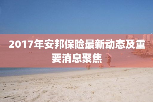 2017年安邦保险最新动态及重要消息聚焦