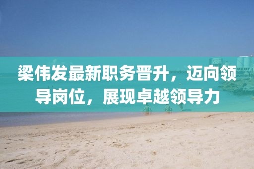 梁伟发最新职务晋升，迈向领导岗位，展现卓越领导力