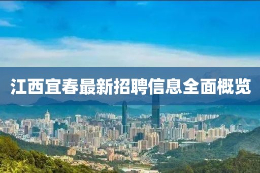 江西宜春最新招聘信息全面概览