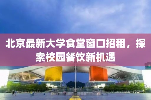 北京最新大学食堂窗口招租，探索校园餐饮新机遇