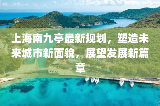 上海南九亭最新规划，塑造未来城市新面貌，展望发展新篇章