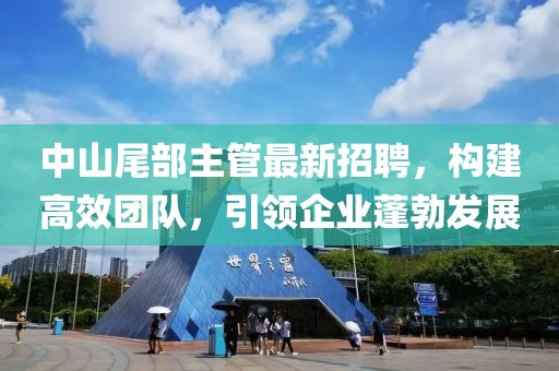 中山尾部主管最新招聘，构建高效团队，引领企业蓬勃发展