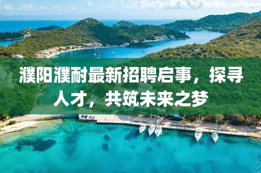濮阳濮耐最新招聘启事，探寻人才，共筑未来之梦