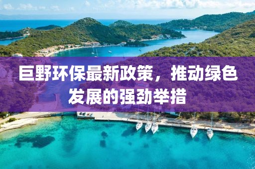 巨野环保最新政策，推动绿色发展的强劲举措