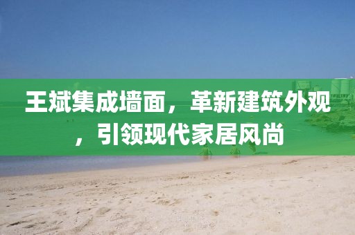 王斌集成墙面，革新建筑外观，引领现代家居风尚