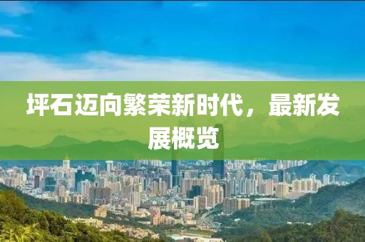 坪石迈向繁荣新时代，最新发展概览