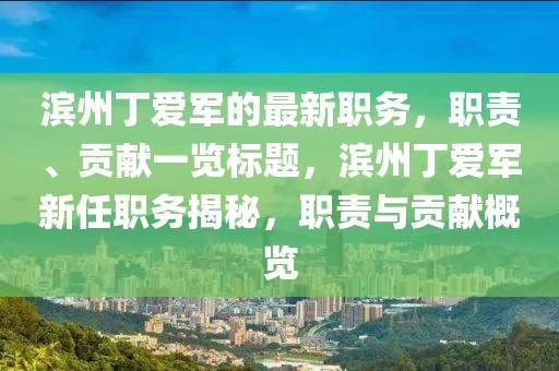 滨州丁爱军的最新职务，职责、贡献一览标题，滨州丁爱军新任职务揭秘，职责与贡献概览