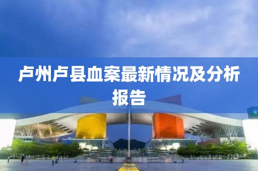 卢州卢县血案最新情况及分析报告
