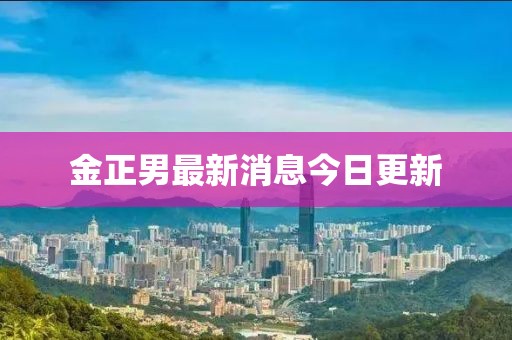 金正男最新消息今日更新