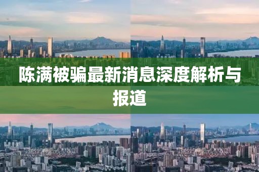 陈满被骗最新消息深度解析与报道