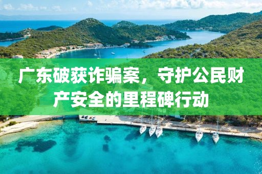 广东破获诈骗案，守护公民财产安全的里程碑行动