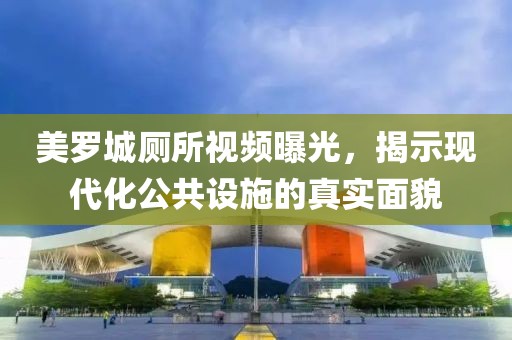 美罗城厕所视频曝光，揭示现代化公共设施的真实面貌