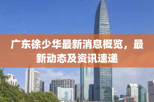 广东徐少华最新消息概览，最新动态及资讯速递