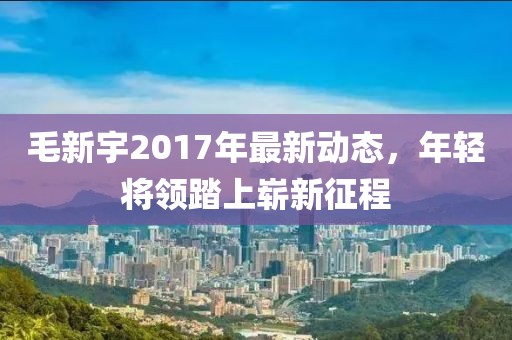 毛新宇2017年最新动态，年轻将领踏上崭新征程