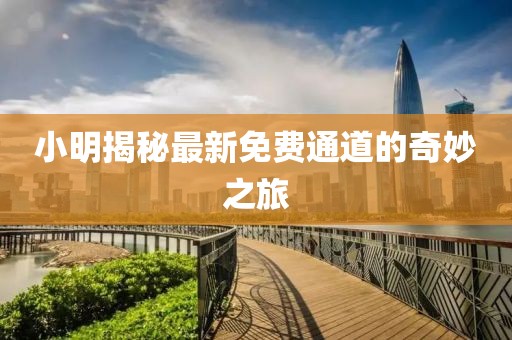 小明揭秘最新免费通道的奇妙之旅
