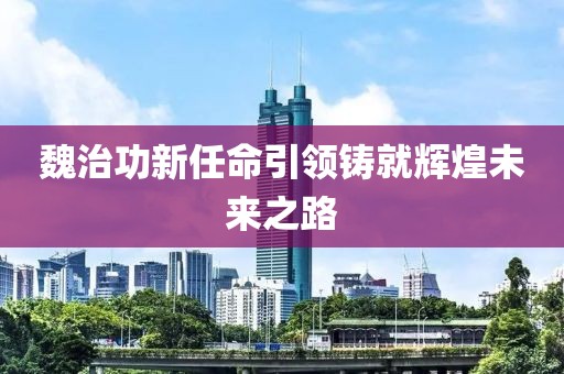 魏治功新任命引领铸就辉煌未来之路