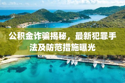 公积金诈骗揭秘，最新犯罪手法及防范措施曝光