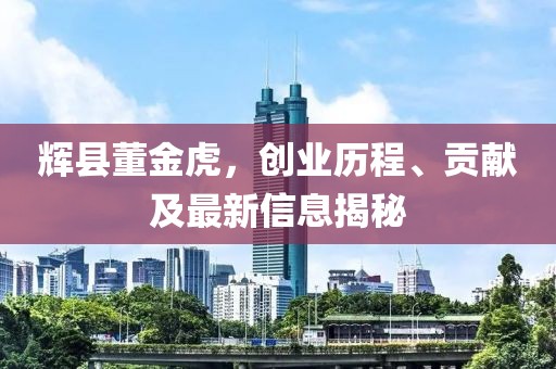 辉县董金虎，创业历程、贡献及最新信息揭秘