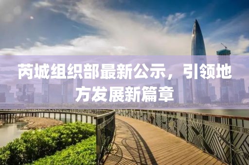 芮城组织部最新公示，引领地方发展新篇章