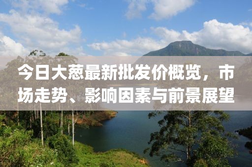 今日大葱最新批发价概览，市场走势、影响因素与前景展望
