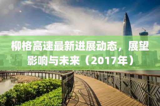 柳格高速最新进展动态，展望影响与未来（2017年）