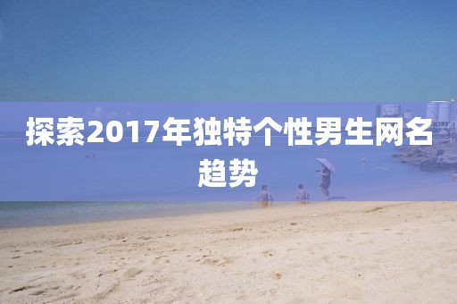 探索2017年独特个性男生网名趋势