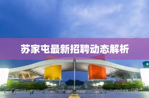 苏家屯最新招聘动态解析