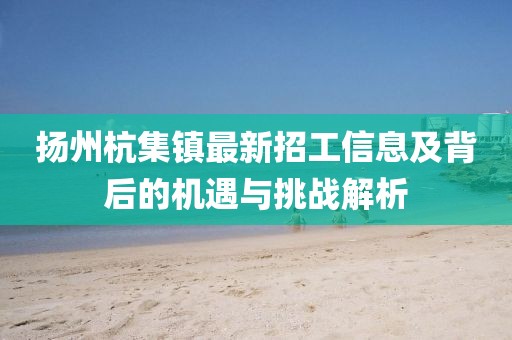 扬州杭集镇最新招工信息及背后的机遇与挑战解析