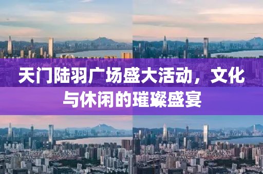 天门陆羽广场盛大活动，文化与休闲的璀璨盛宴