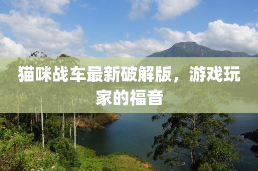 猫咪战车最新破解版，游戏玩家的福音