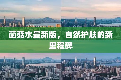 菌菇水最新版，自然护肤的新里程碑