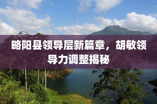 略阳县领导层新篇章，胡敏领导力调整揭秘